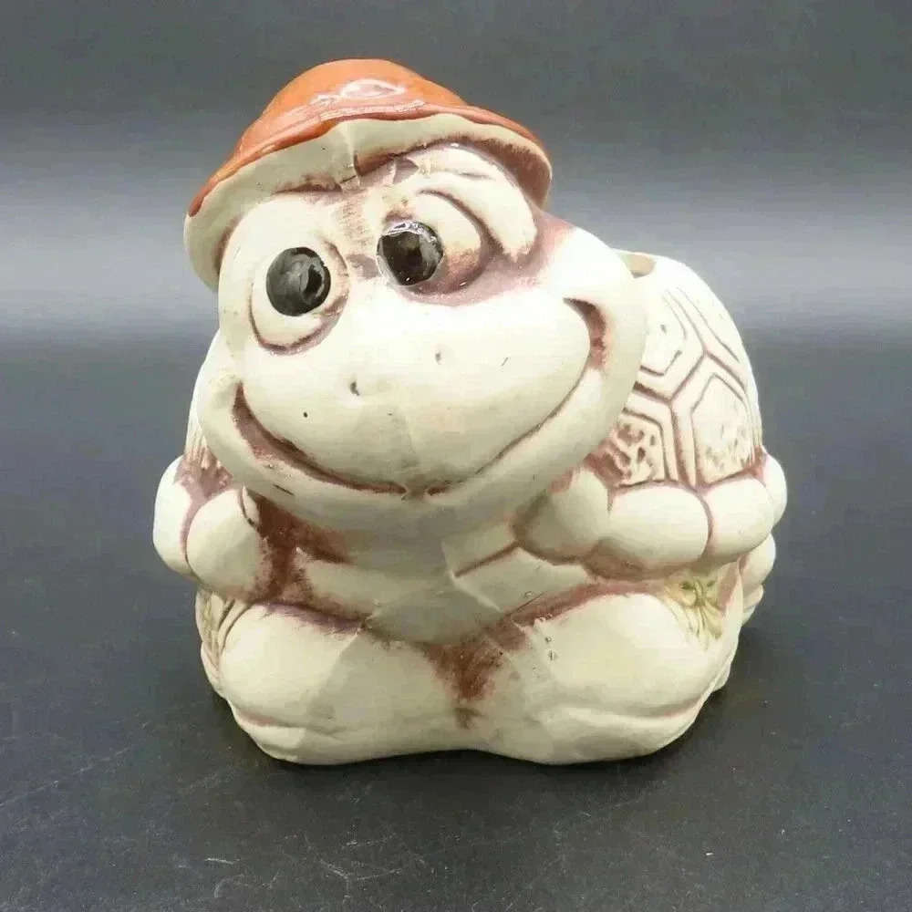 Turtle Pottery Planter Vintage
